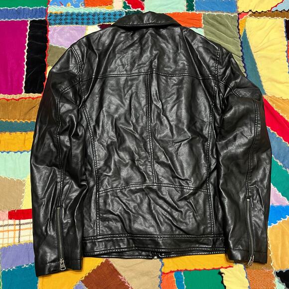 Levi’s Genuine Black Leather Full Zip Jacket Medium - Picture 3 of 7